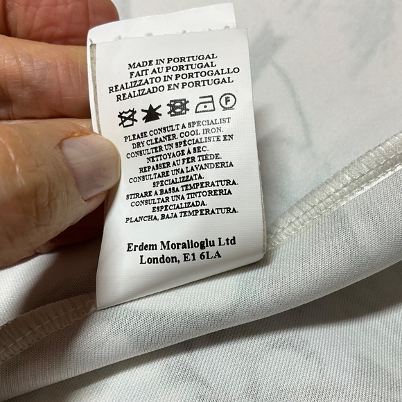 ERDEM Darlina Yuki Garden Neoprene Jersey Dress Exposed Back Zip Ruffle Hem 8 - Picture 11 of 12